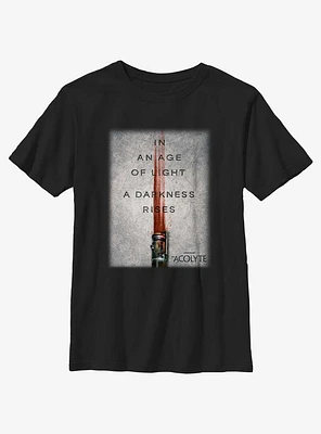 Star Wars The Acolyte Darkness Rises Teaser Poster Youth T-Shirt