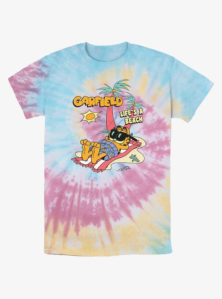 Garfield Life's A Beach Tye-Dye T-Shirt