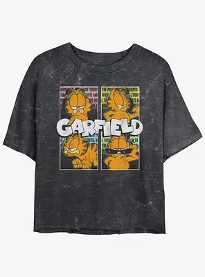 Garfield Four Square Girls Mineral Wash Crop T-Shirt