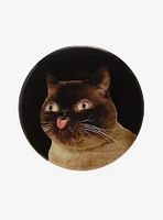 Cat With Tongue Out 3-Inch Button