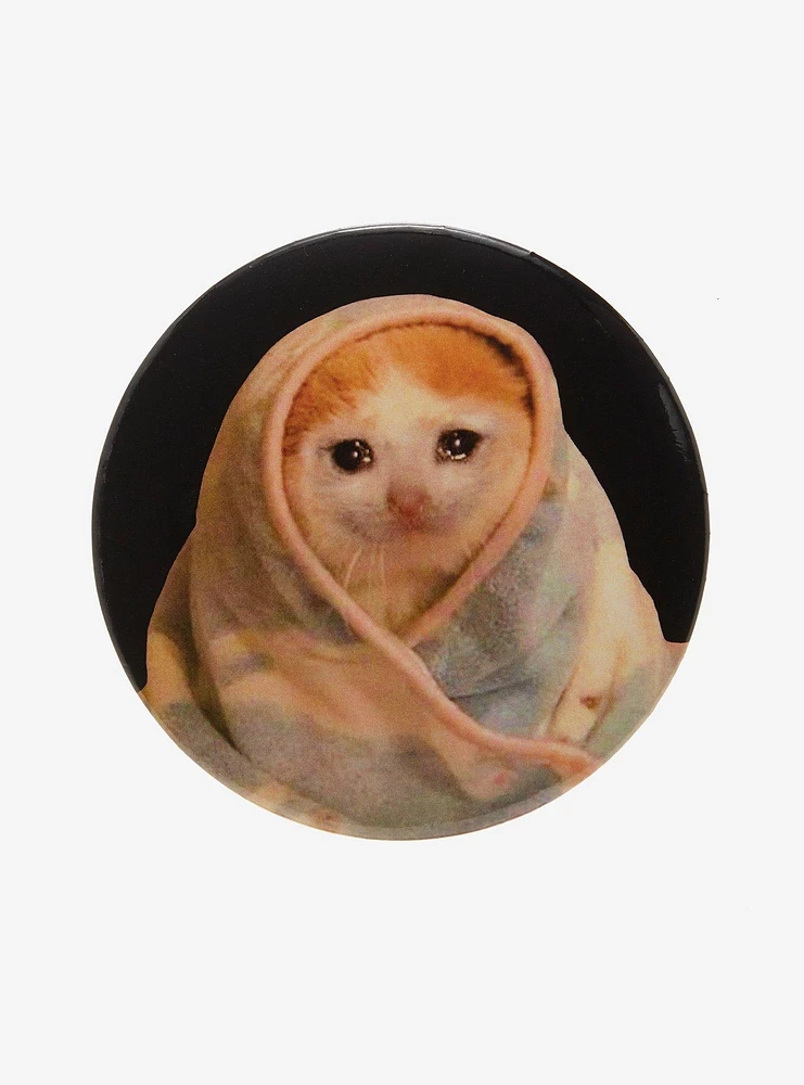 Crying Cat 3 Inch Button