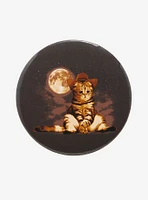 Cat Cowboy 3 Inch Button