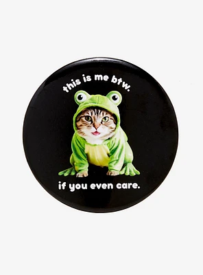 Cat Frog If You Care 3 Inch Button