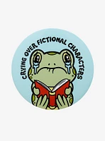 Crying Frog Reading 3 Inch Button