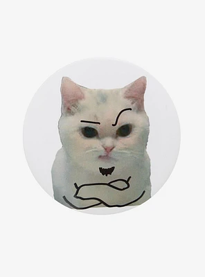 Judging Cat Doodle 3 Inch Button