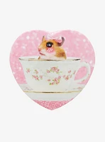 Coquette Hamster Heart 3 Inch Button