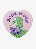 Book Worm Heart 3 Inch Button