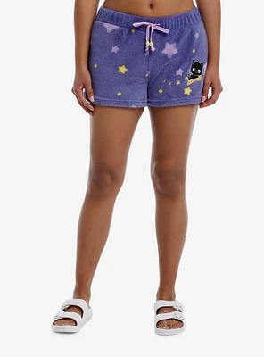 Chococat Stars Sherpa Girls Lounge Shorts