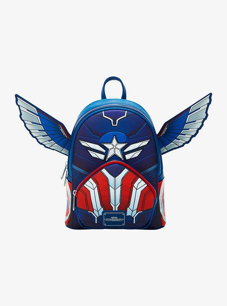 Loungefly Marvel Captain America: Brave New World Captain America Suit Figural Mini Backpack