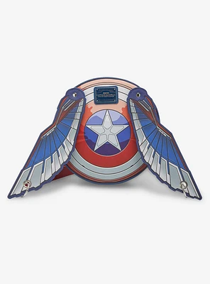 Loungefly Marvel Captain America: Brave New World Wing Shield Figural Crossbody Bag