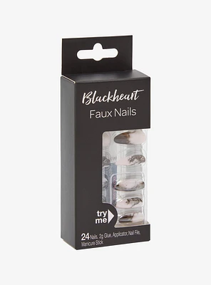 Blackheart Black Smoke Faux Nail Set