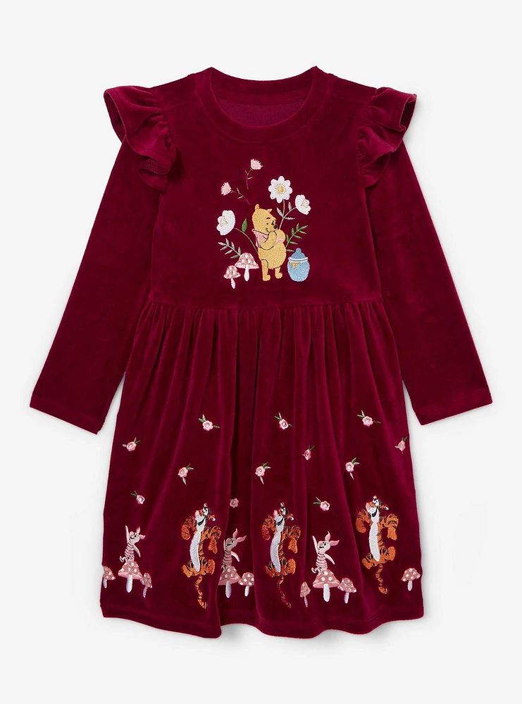 Disney Winnie the Pooh Floral Bear & Friends Toddler Long Sleeve Dress - BoxLunch Exclusive