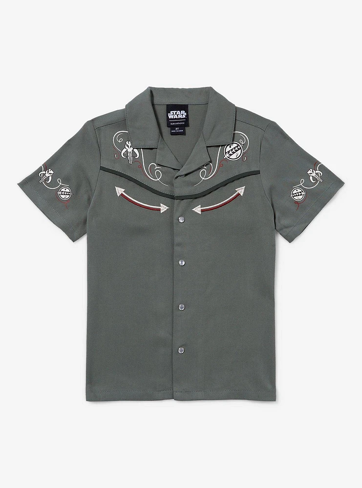 Star Wars Boba Fett Icons Toddler Woven Button-Up - BoxLunch Exclusive