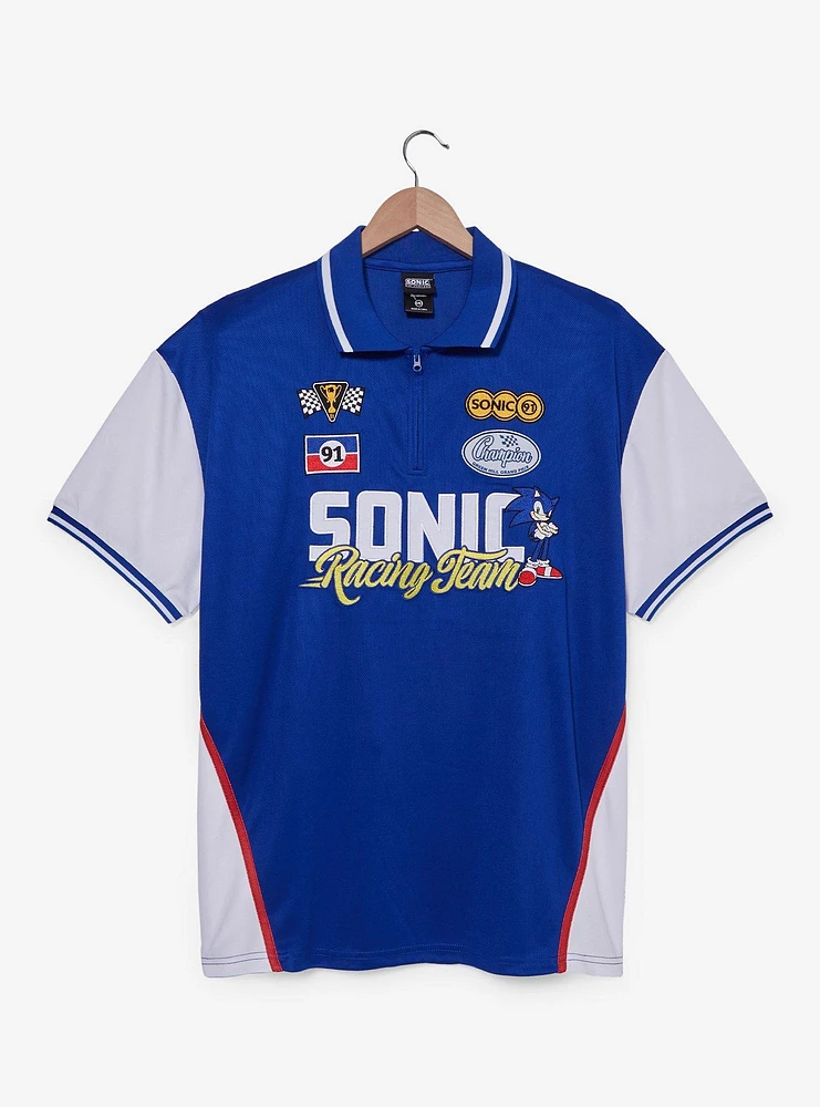 Sonic the Hedgehog Racing Team Quarter Zip Polo