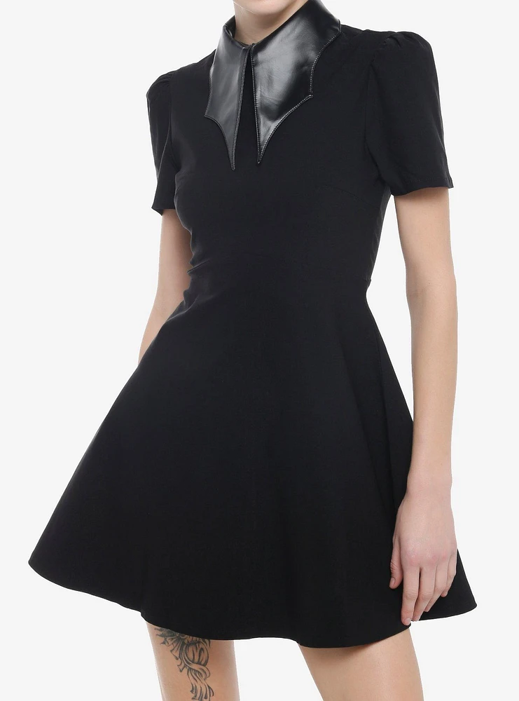 Cosmic Aura Bat Wing Collar Dress