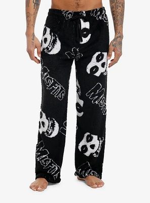 Misfits Logos Fuzzy Pajama Pants