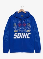 Sonic the Hedgehog Embroidered Icons Zippered Hoodie - BoxLunch Exclusive