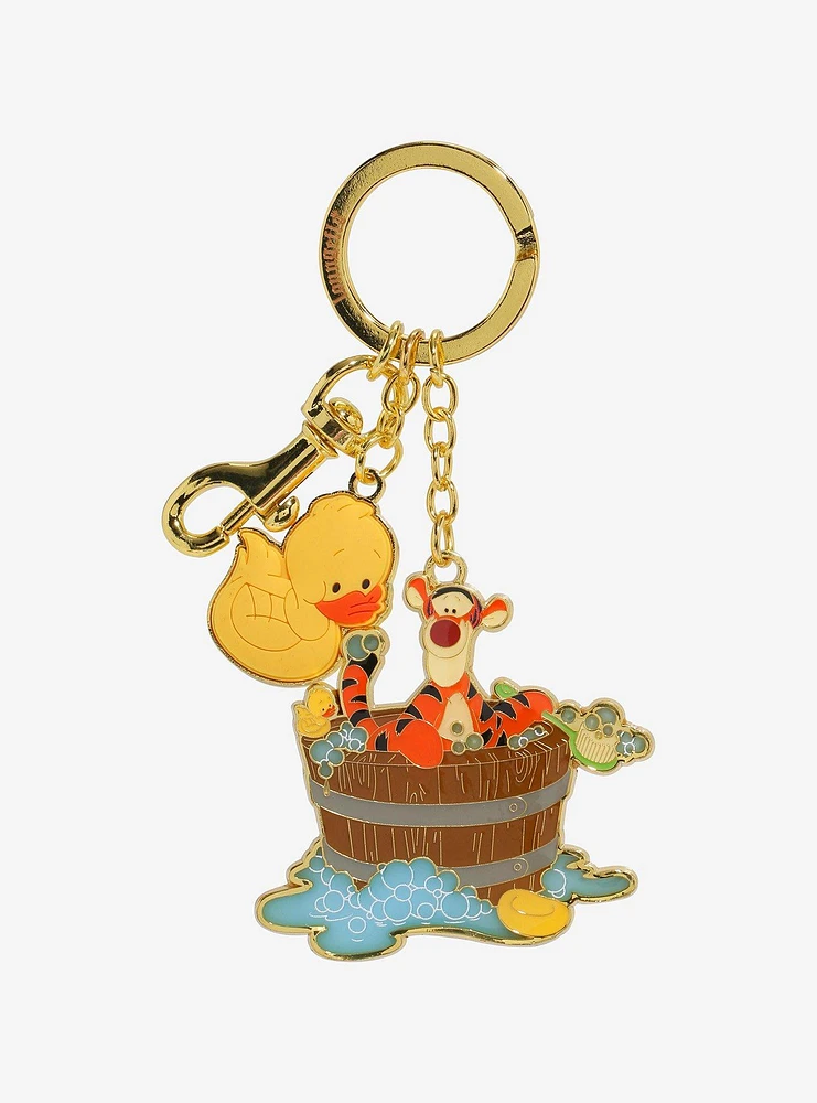 Loungefly Disney Winnie the Pooh Tigger Bathtime Multi-Charm Keychain - BoxLunch Exclusive