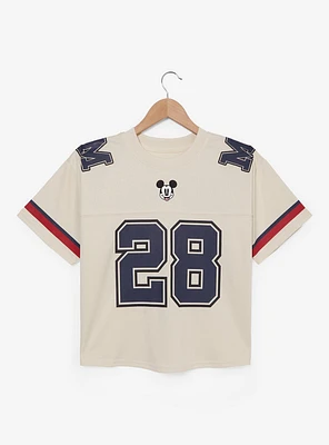 Disney Mickey Mouse Women's Cropped Football Jersey — BoxLunch Exclusive