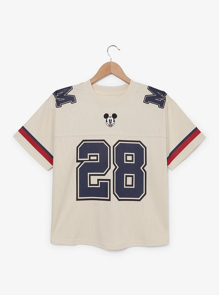 Disney Mickey Mouse Women's Plus Cropped Football Jersey — BoxLunch Exclusive