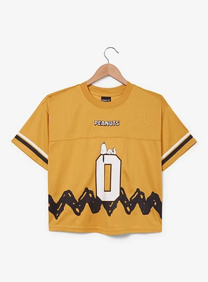 Peanuts Charlie Brown Women's Cropped Football Jersey - BoxLunch Exclusive