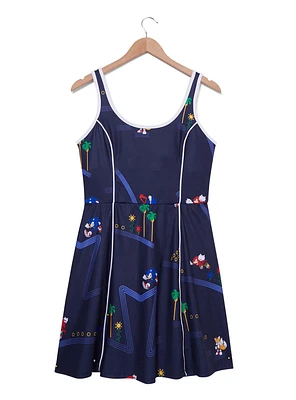 Sonic the Hedgehog Running Characters Allover Print Athletic Dress - BoxLunch Exclusive