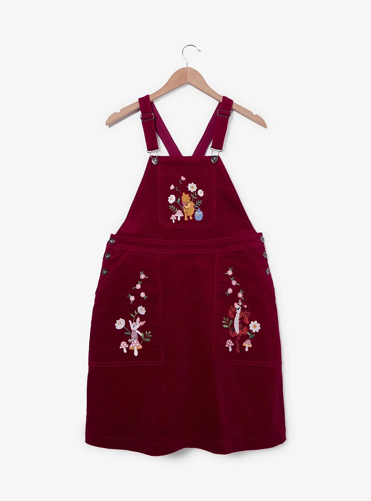 Disney Winnie the Pooh Floral Embroidered Overall Dress — BoxLunch Exclusive