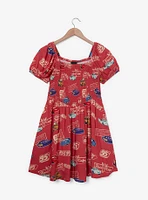 Her Universe Disney Pixar Cars Allover Vintage Print Smock Dress — BoxLunch Exclusive