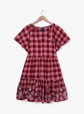 Peanuts Snoopy & Woodstock Snowflake Gingham Dress - BoxLunch Exclusive