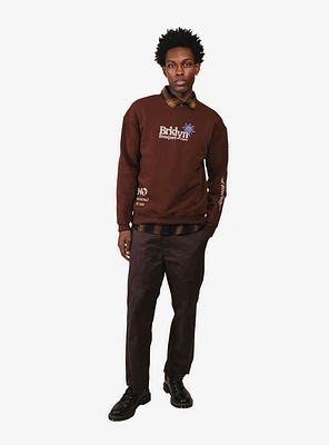 Brklyn Floral Shop Dark Mocha Crew Neck Sweatshirt