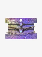 Cosmic Aura Wing & Horn Heart Chain & Cord Bracelet Set