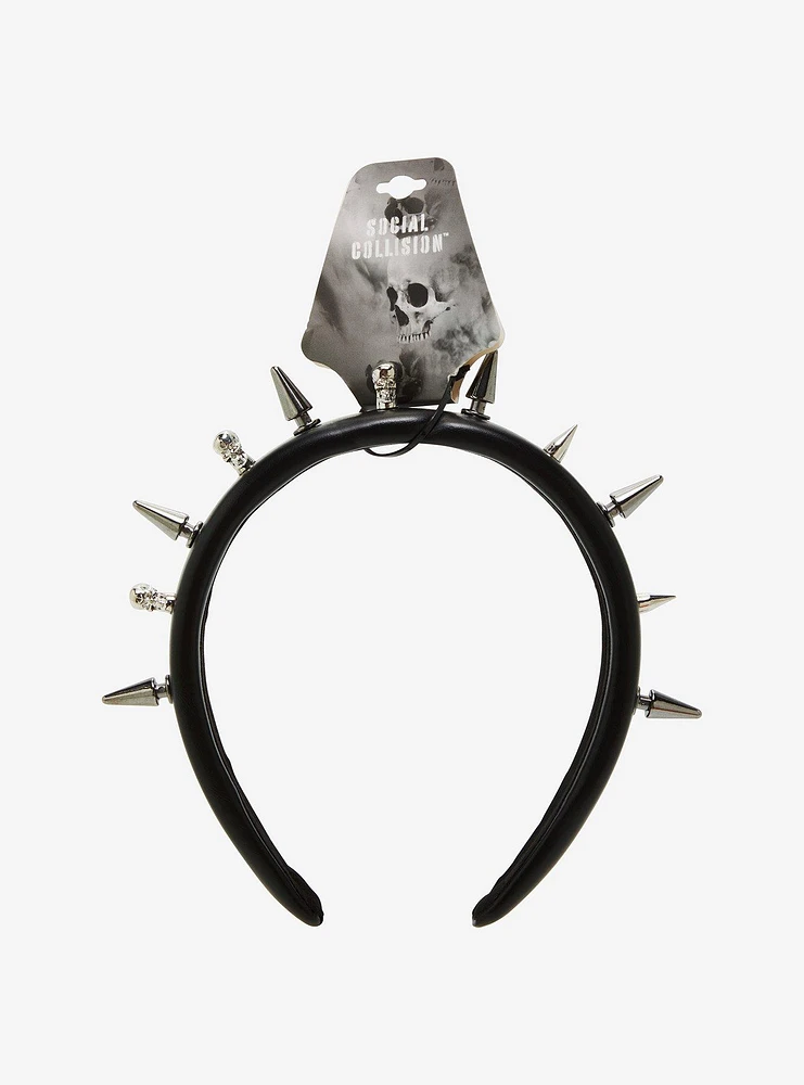 Social Collision Skull Spike Headband