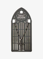 Social Collision Black Gothic Cross Rosary Necklace