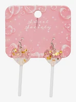 Sweet Society Glitter Heart Lollipop Earrings