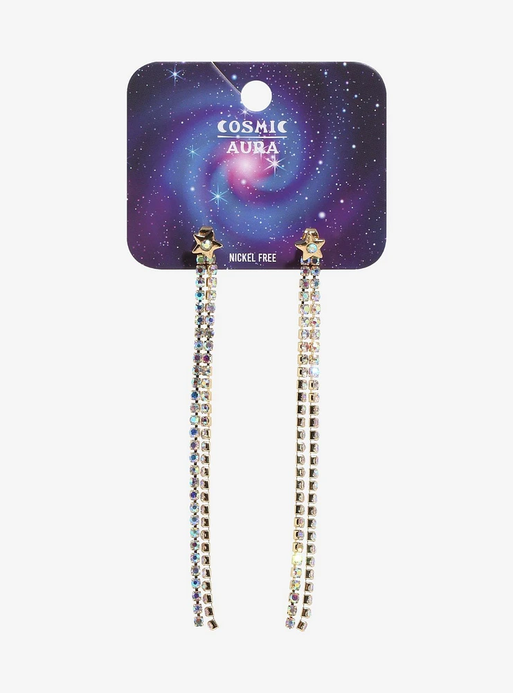 Cosmic Aura Star Rope Bling Drop Earrings