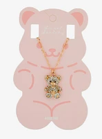 Sweet Society Teddy Bear Bling Necklace