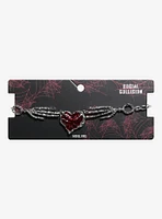 Social Collision Skeleton Hand Heart Chain Choker