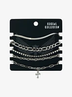 Social Collision Cross Chain Bracelet Set