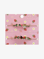 Sweet Society Cat & Mouse Strawberry Best Friend Bracelet Set