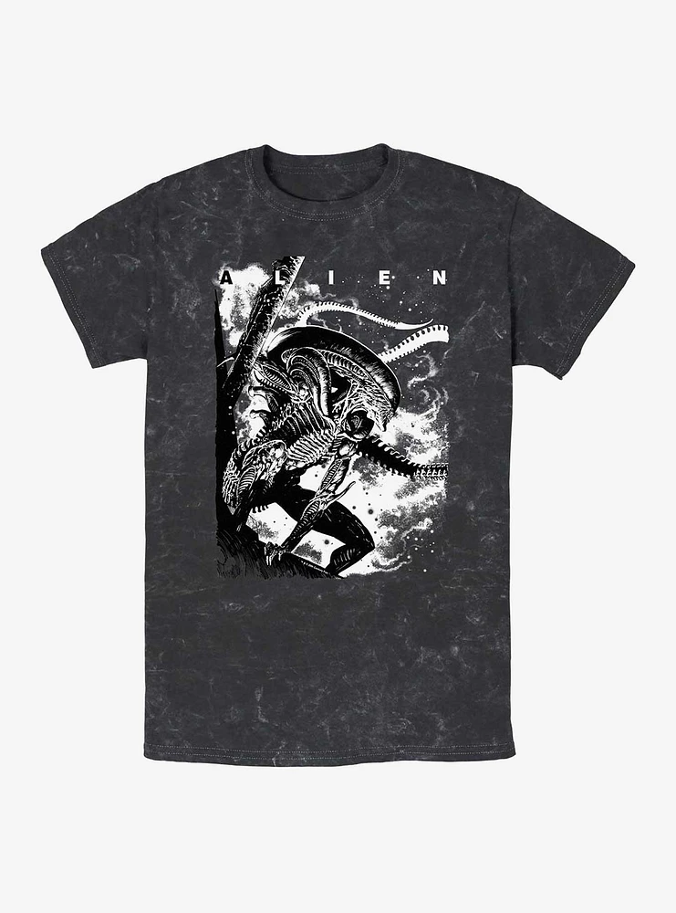 Alien Xenomorph Poster Mineral Wash T-Shirt