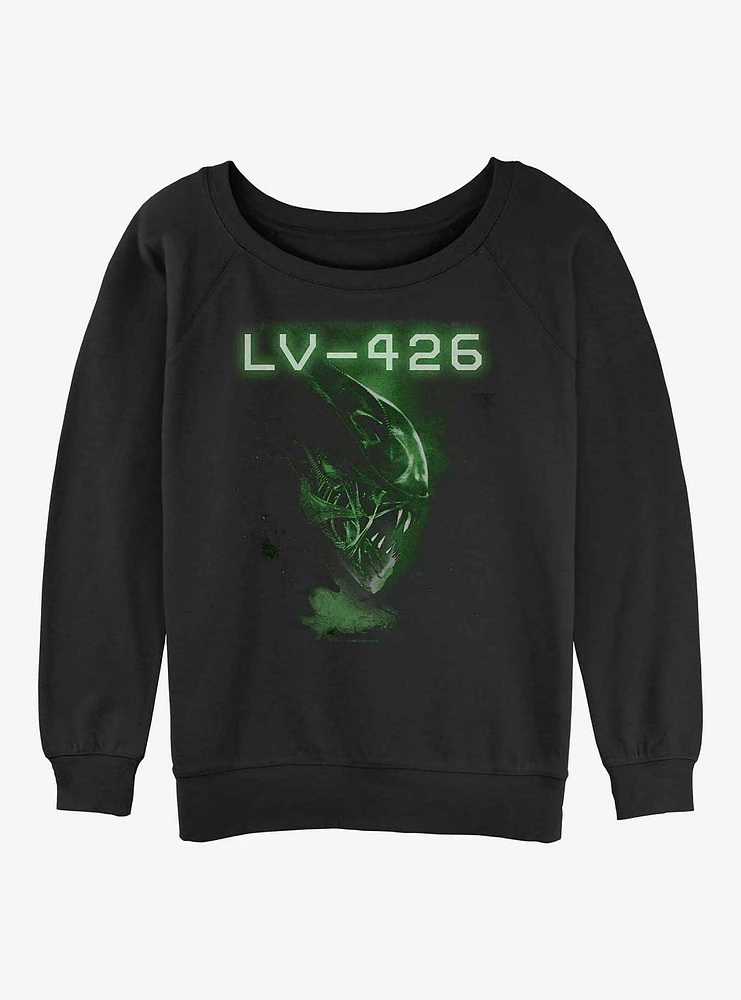 Alien 426 Xenomorph Scan Womens Slouchy Sweatshirt