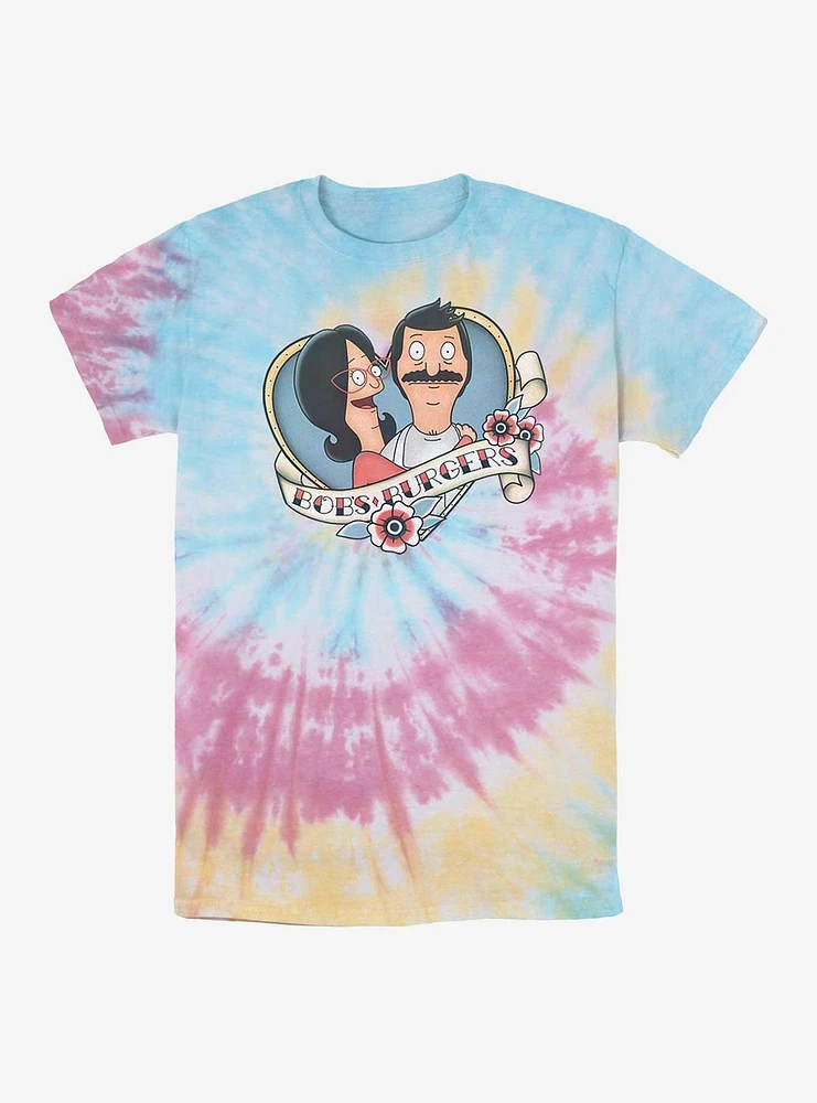 Bob's Burgers Linda & Bob Tattoo Tie-Dye T-Shirt