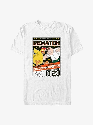 Family Guy Peter Vs Chicken Rematch Poster T-Shirt