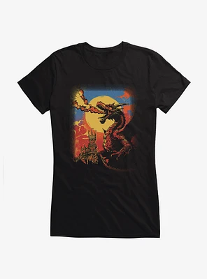 Fire Breathing Dragon Girls T-Shirt