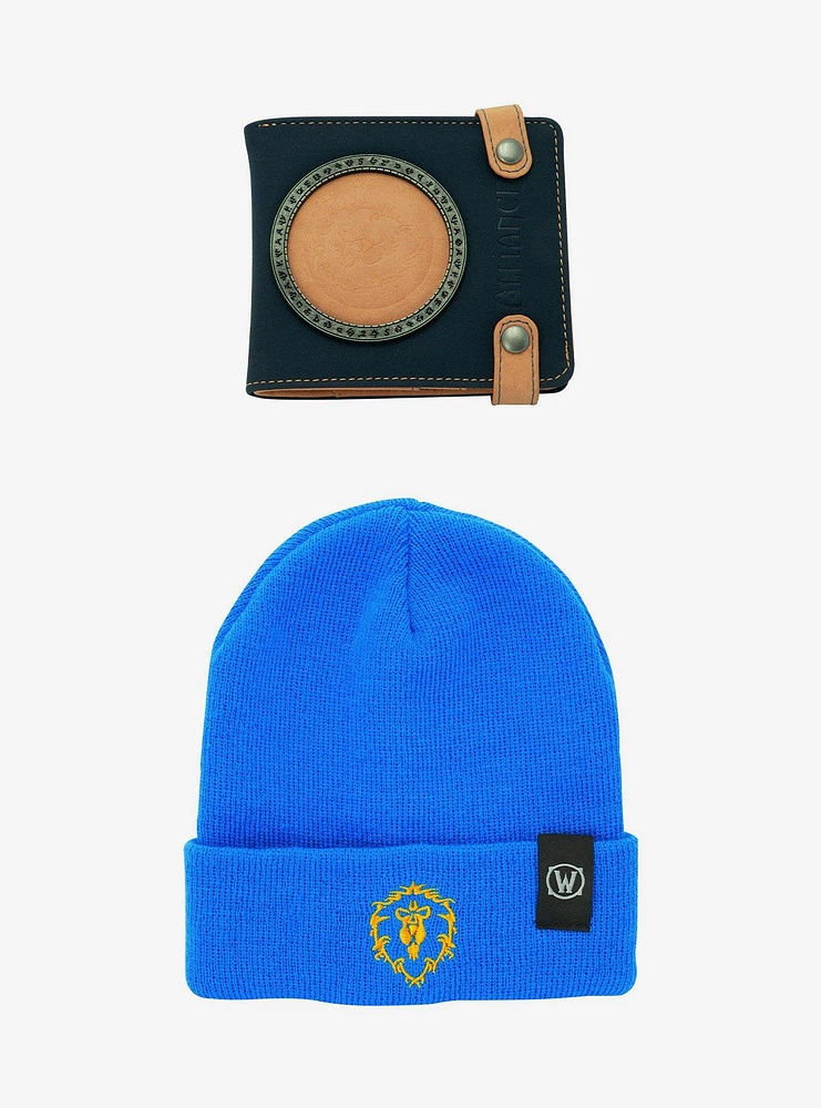 World of Warcraft Alliance Wallet & Beanie Bundle