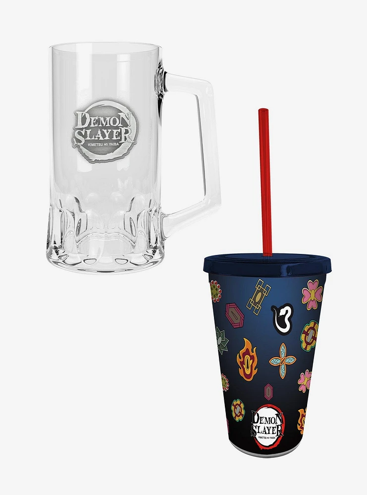 Demon Slayer: Kimetsu no Yaiba Glass Cup & Tumbler Bundle