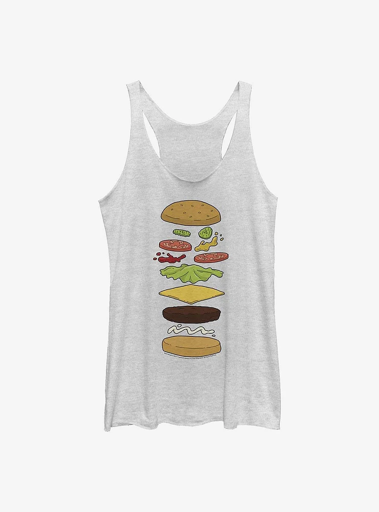 Bob's Burgers Burger Diagram Womens Tank Top