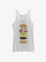 Bob's Burgers Burger Diagram Womens Tank Top