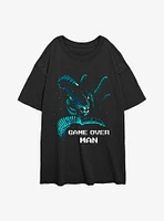 Alien Game Over Man Womens Oversized T-Shirt