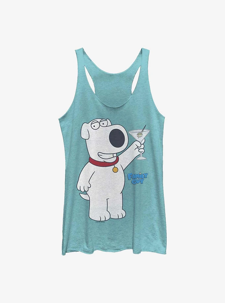 Family Guy Brian Martini Pose Womens Tank Top